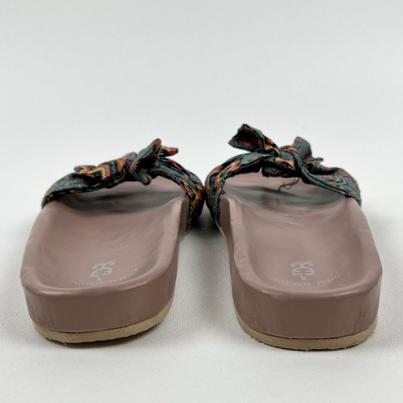 Payal Singhal X Fizzy Goblet Collaboration Sandals Sliders Mules Printed Vegan 9 - Picture 4 of 8